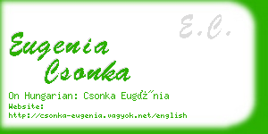 eugenia csonka business card